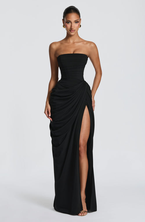 Cyra Maxi Dress - Black Dress XS Babyboo Fashion Premium Exclusive Design